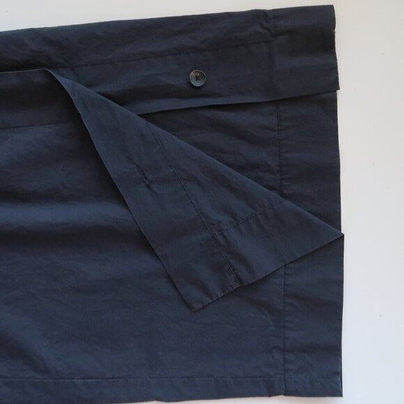 Malia Mills Black Cotton Wide Leg Button Up Drawstring Waist Jumpsuit Size 8 - Picture 11 of 14